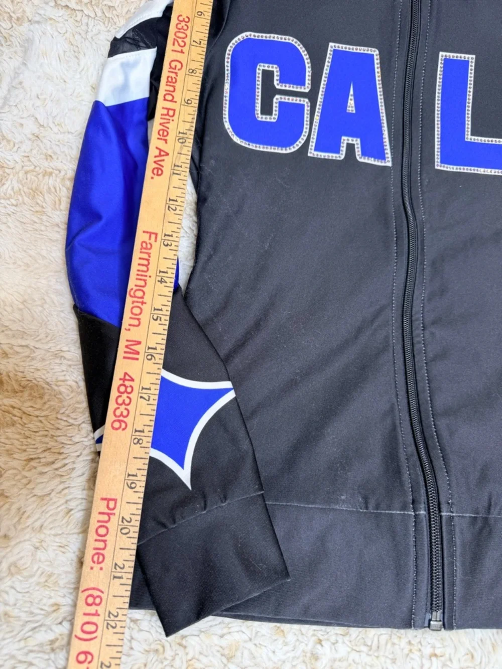 CALI All Stars Black & Royal Blue Athletic Jacket and Leggings Set